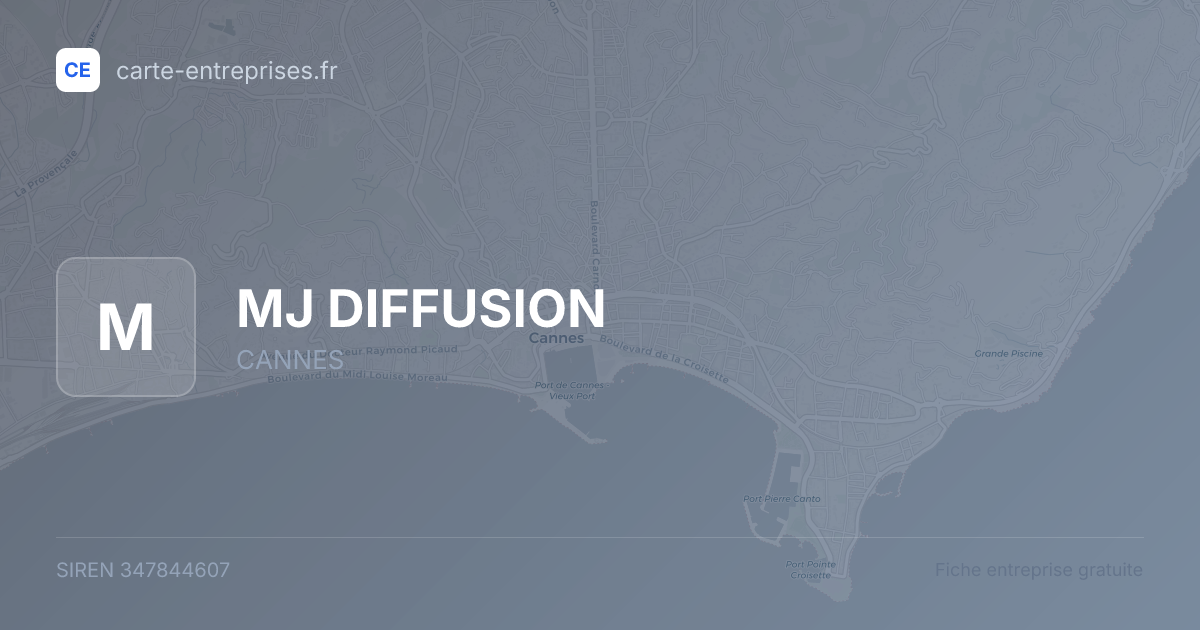 MJ DIFFUSION — 347844607 — fiche entreprise