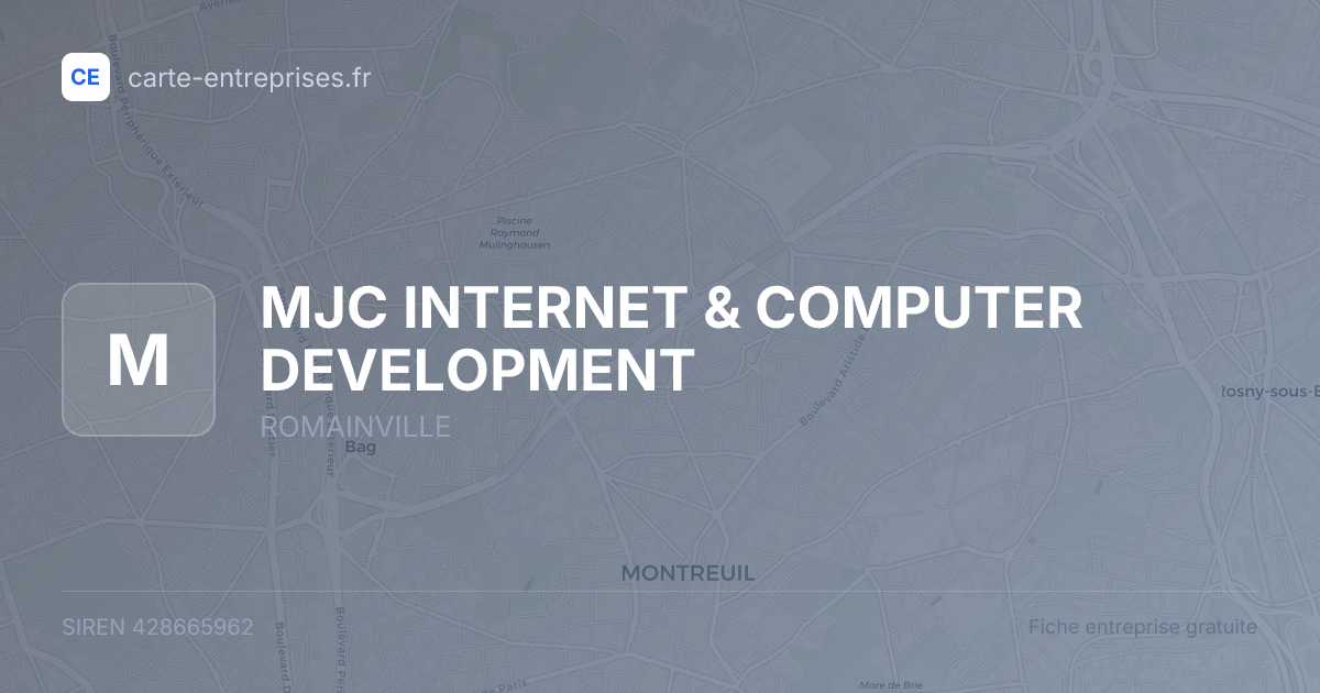MJC INTERNET & COMPUTER DEVELOPMENT — 428665962 — fiche entreprise