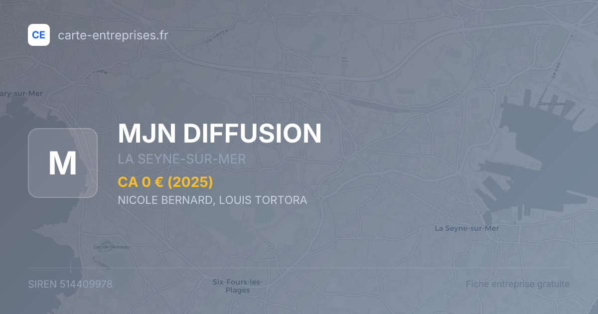MJN DIFFUSION — 514409978 — fiche entreprise