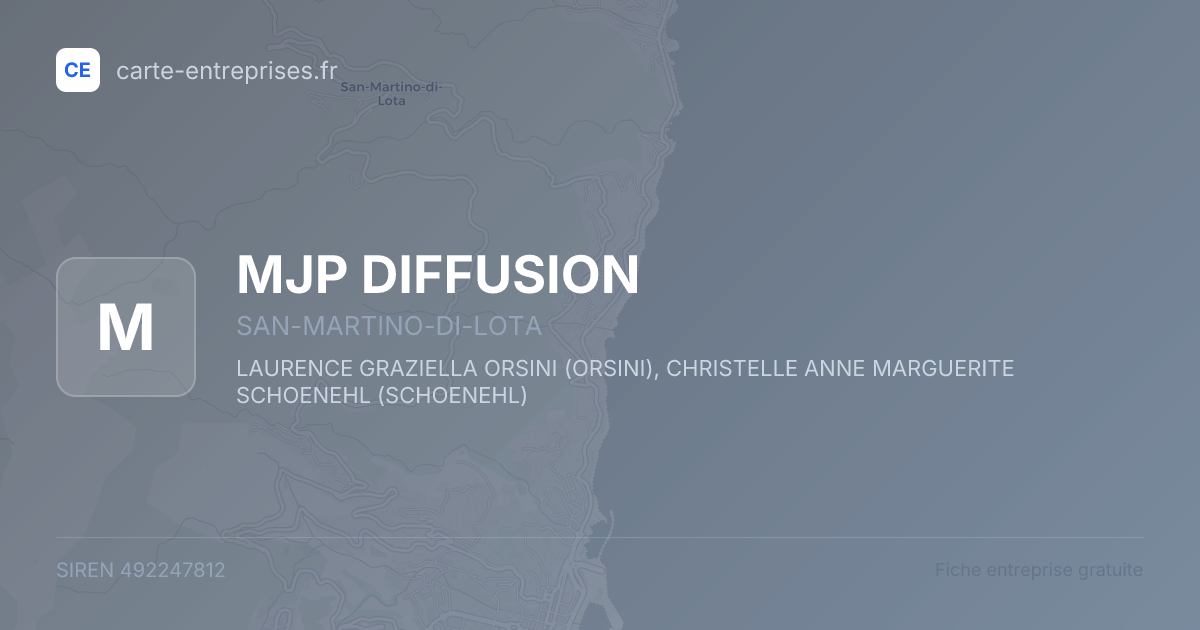 MJP DIFFUSION — 492247812 — fiche entreprise
