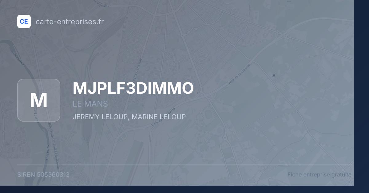 MJPLF3DIMMO — 505360313 — fiche entreprise