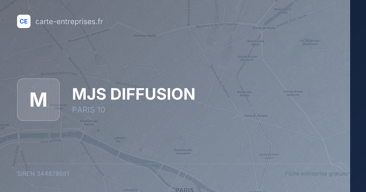 MJS DIFFUSION — 344878681 — fiche entreprise
