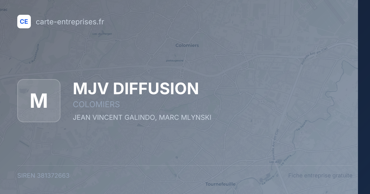 MJV DIFFUSION — 381372663 — fiche entreprise