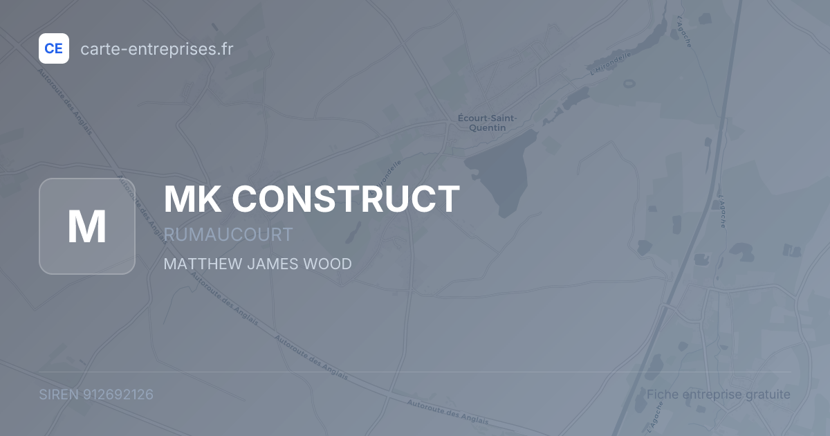 MK CONSTRUCT — 912692126 — fiche entreprise