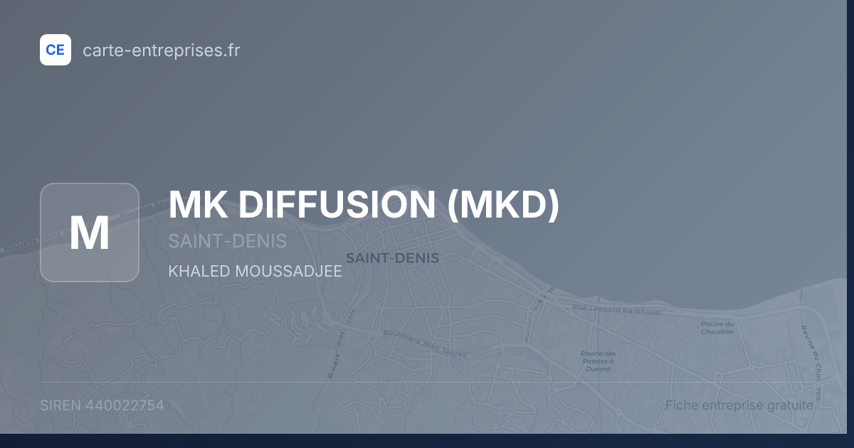 MK DIFFUSION (MKD) — 440022754 — fiche entreprise