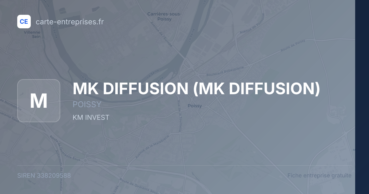 MK DIFFUSION — 338209588 — fiche entreprise