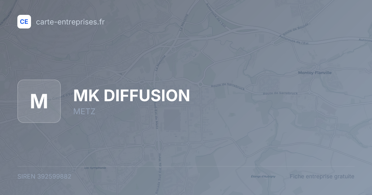 MK DIFFUSION — 392599882 — fiche entreprise
