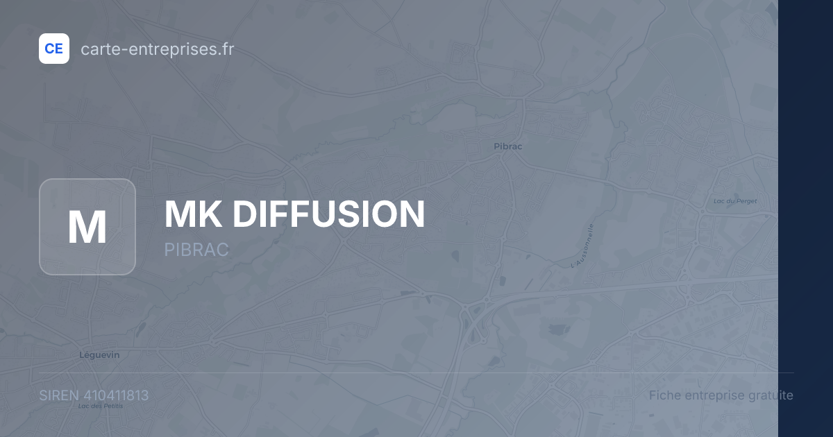 MK DIFFUSION — 410411813 — fiche entreprise