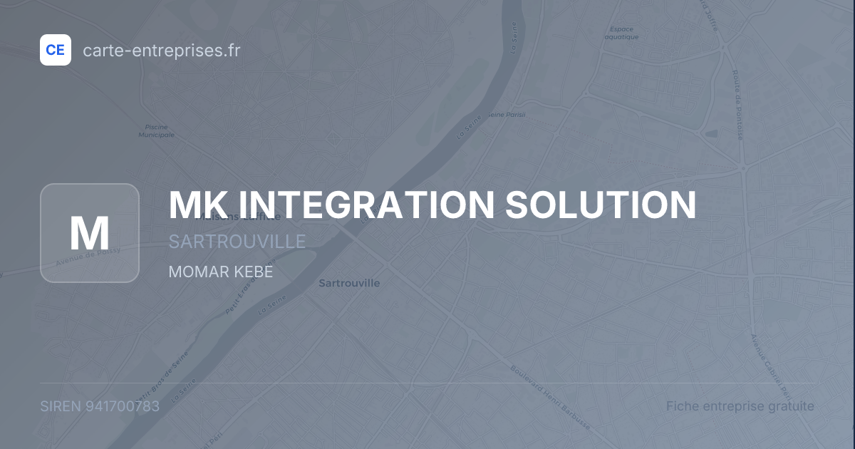 MK INTEGRATION SOLUTION — 941700783 — fiche entreprise