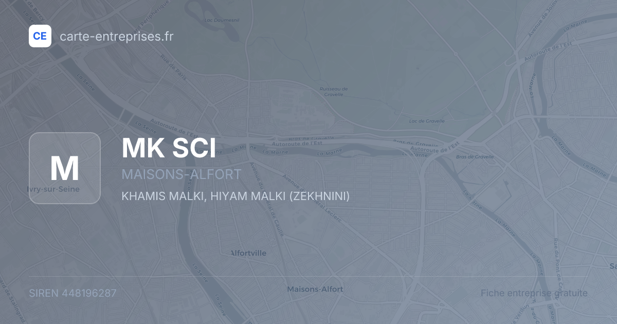 MK SCI — 448196287 — fiche entreprise