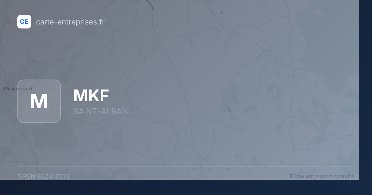 MKF — 922413232 — fiche entreprise