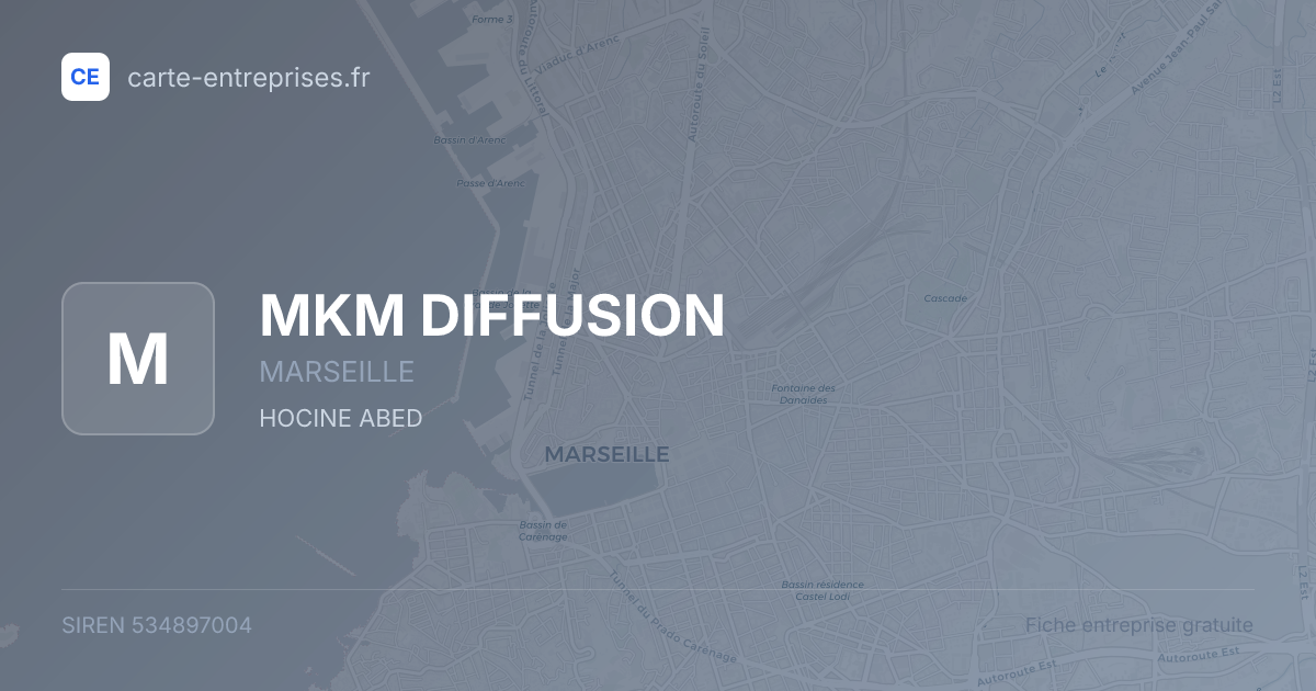 MKM DIFFUSION — 534897004 — fiche entreprise