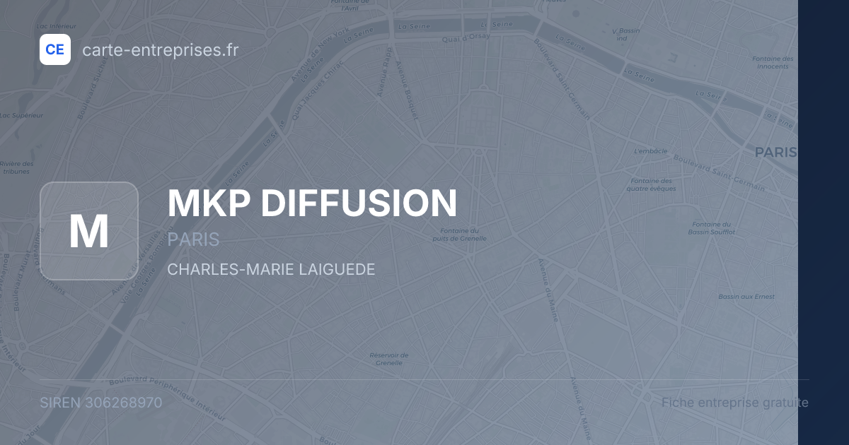 MKP DIFFUSION — 306268970 — fiche entreprise