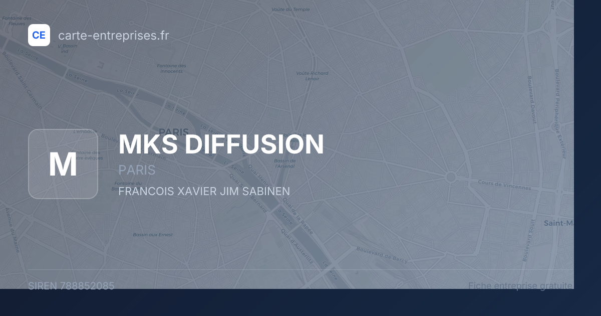 MKS DIFFUSION — 788852085 — fiche entreprise