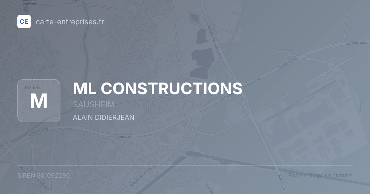 ML CONSTRUCTIONS — 501092290 — fiche entreprise