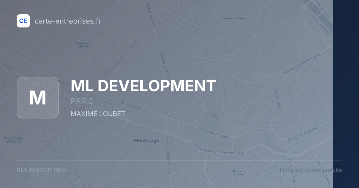 ML DEVELOPMENT — 941348153 — fiche entreprise