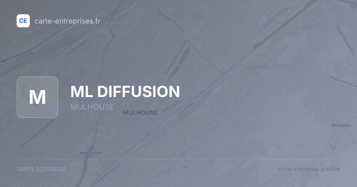 ML DIFFUSION — 332616291 — fiche entreprise