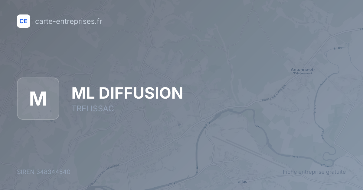 ML DIFFUSION — 348344540 — fiche entreprise
