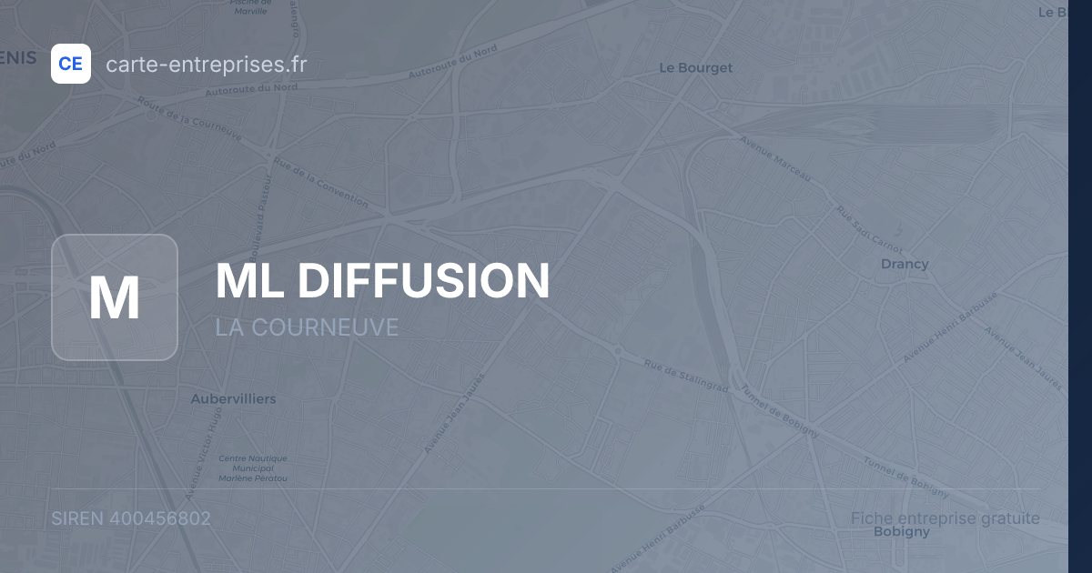 ML DIFFUSION — 400456802 — fiche entreprise