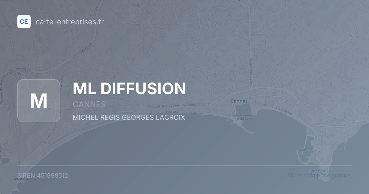 ML DIFFUSION — 451998512 — fiche entreprise