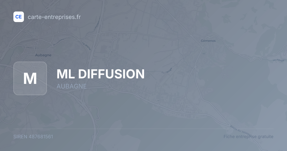 ML DIFFUSION — 487681561 — fiche entreprise