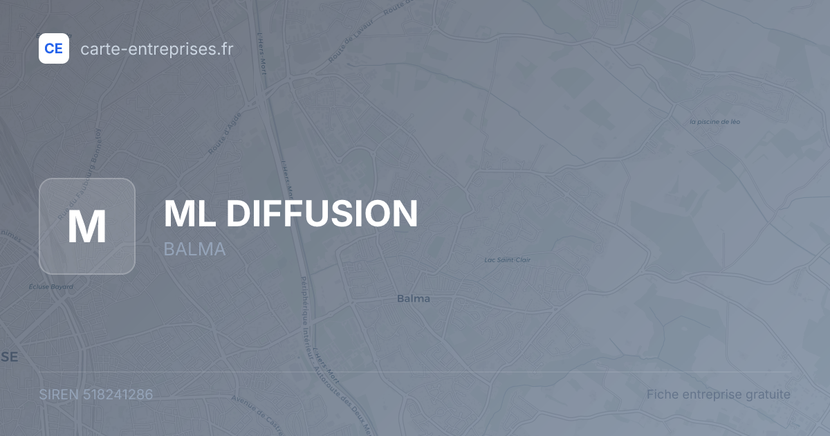 ML DIFFUSION — 518241286 — fiche entreprise