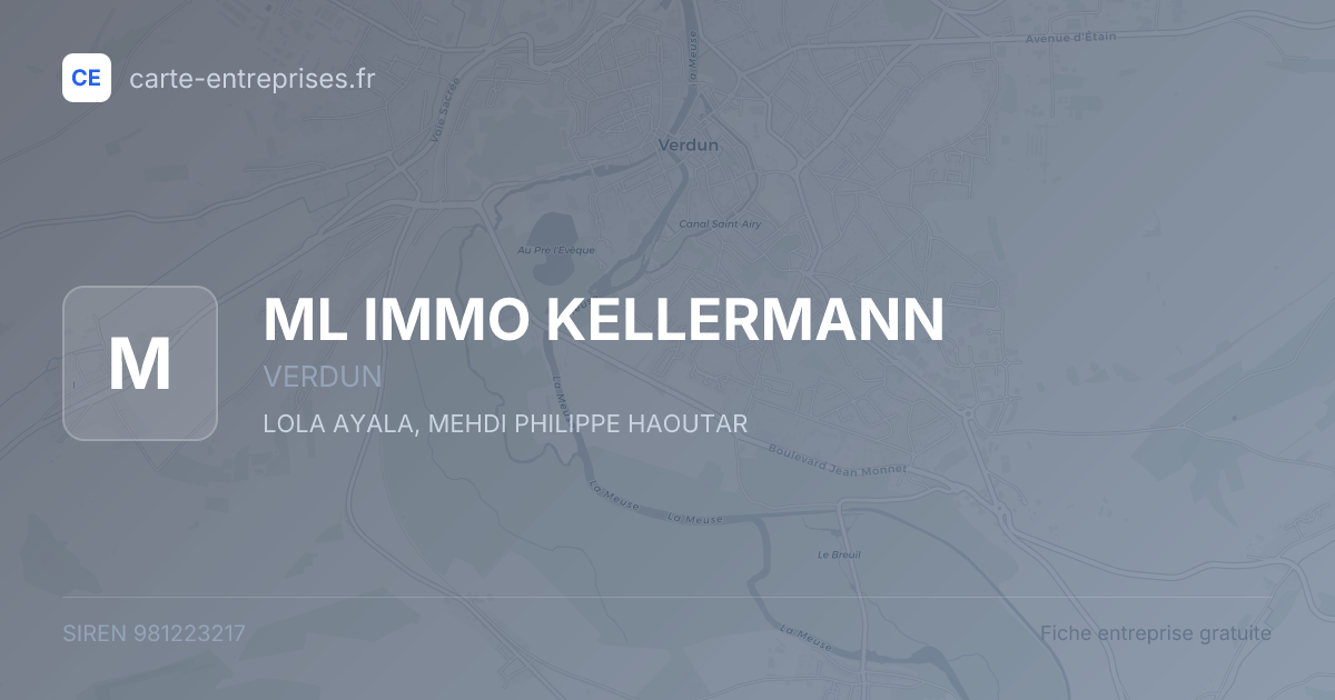 ML IMMO KELLERMANN — 981223217 — fiche entreprise