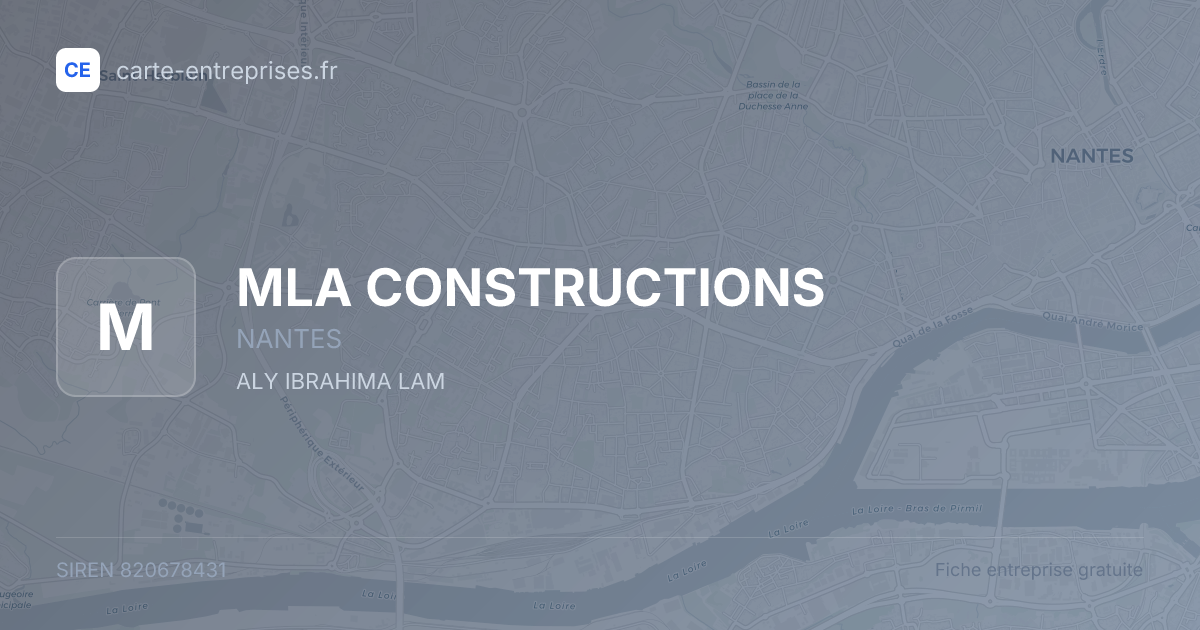 MLA CONSTRUCTIONS — 820678431 — fiche entreprise