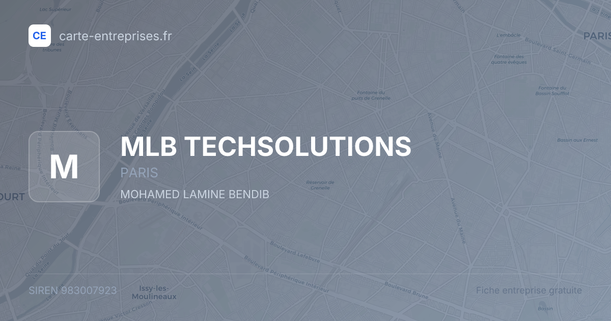 MLB TECHSOLUTIONS — 983007923 — fiche entreprise