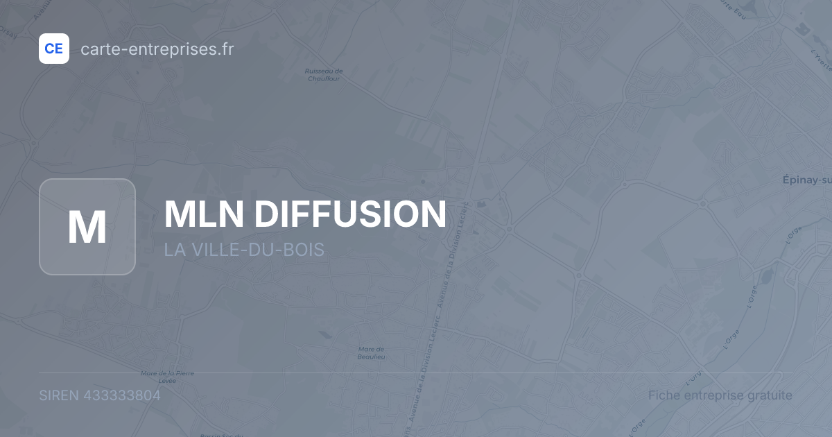 MLN DIFFUSION — 433333804 — fiche entreprise