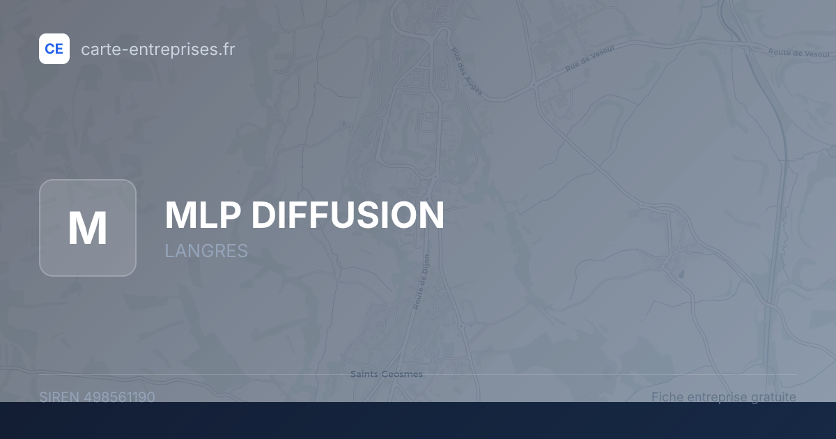 MLP DIFFUSION — 498561190 — fiche entreprise