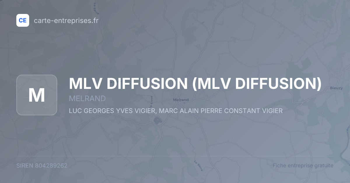 MLV DIFFUSION — 804289262 — fiche entreprise