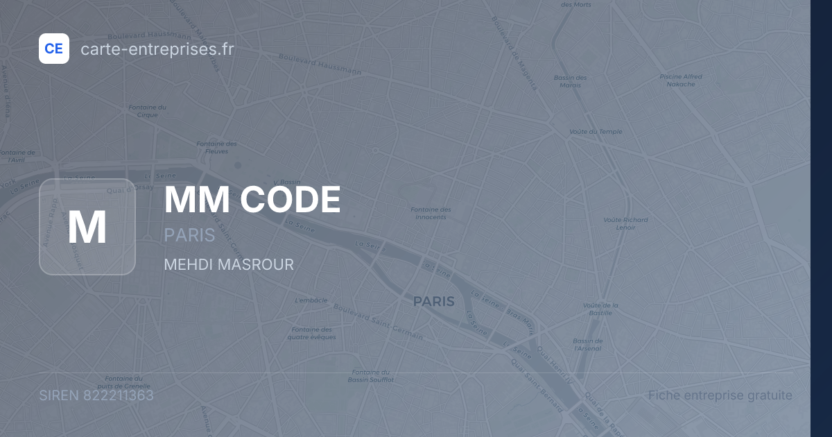 MM CODE — 822211363 — fiche entreprise