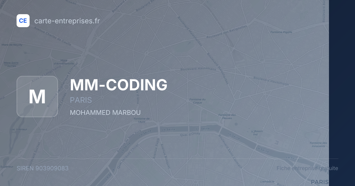 MM-CODING — 903909083 — fiche entreprise