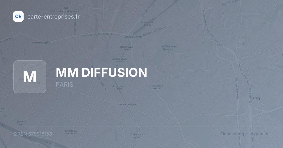 MM DIFFUSION — 379916158 — fiche entreprise