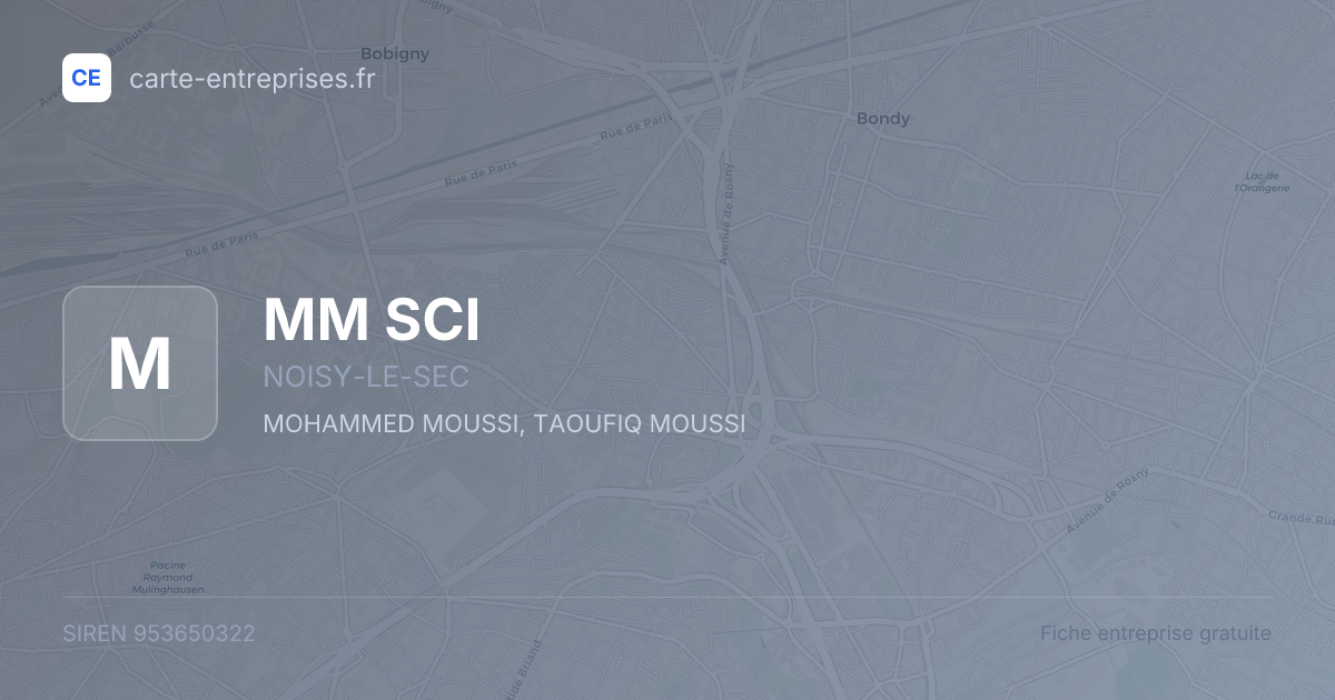 MM SCI — 953650322 — fiche entreprise