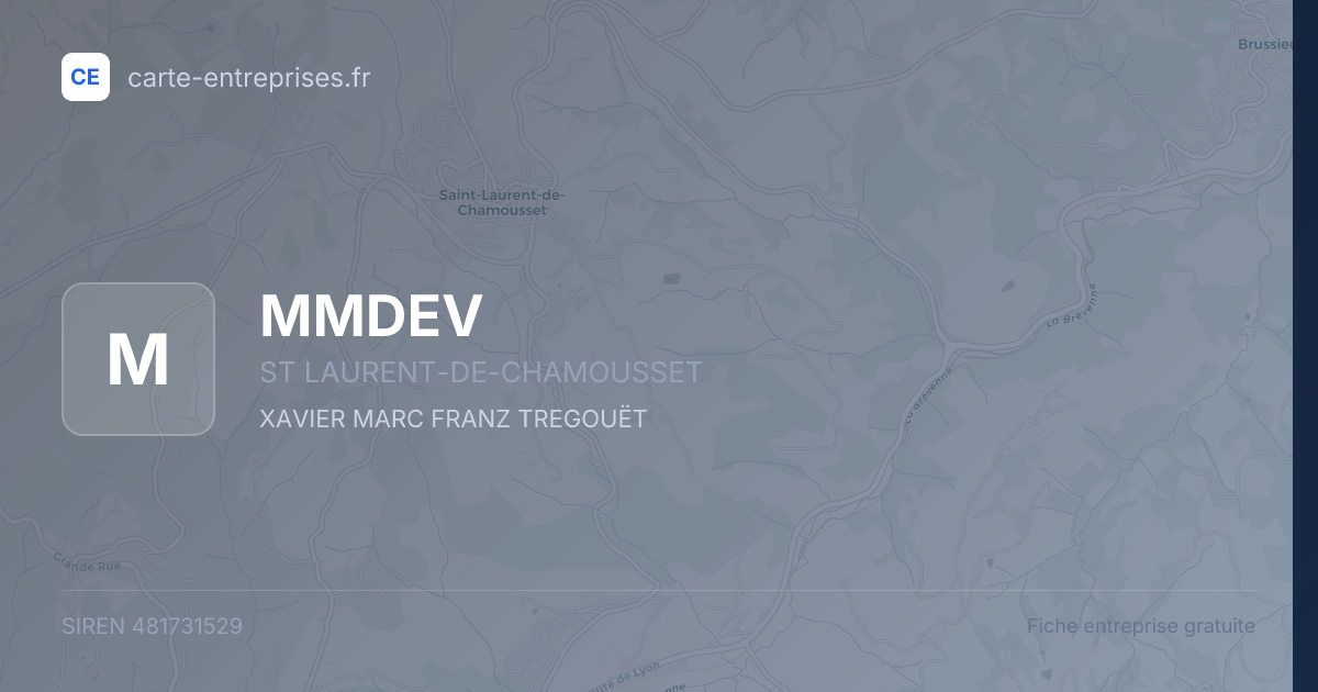 MMDEV — 481731529 — fiche entreprise