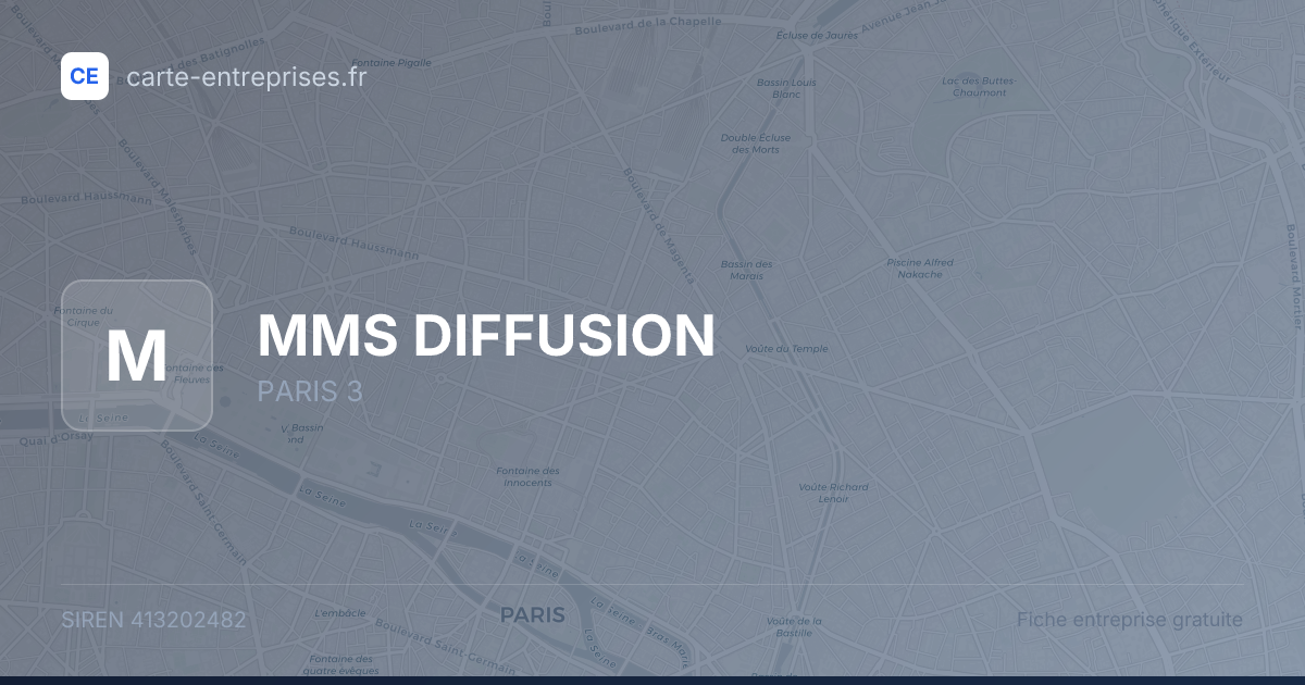 MMS DIFFUSION — 413202482 — fiche entreprise