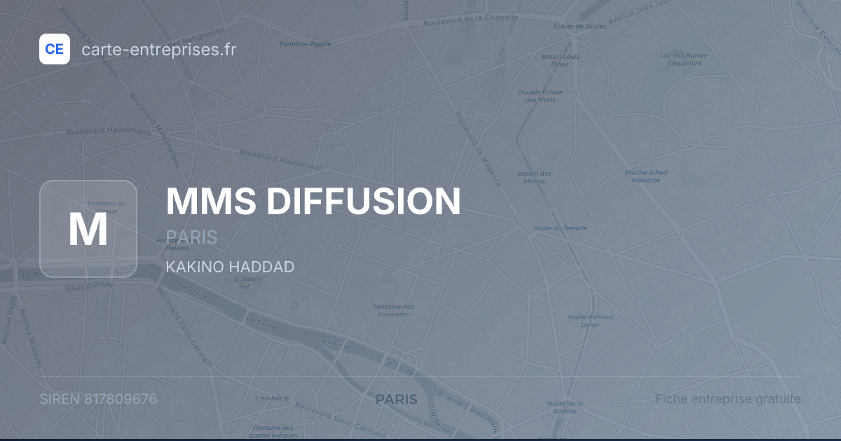 MMS DIFFUSION — 817809676 — fiche entreprise