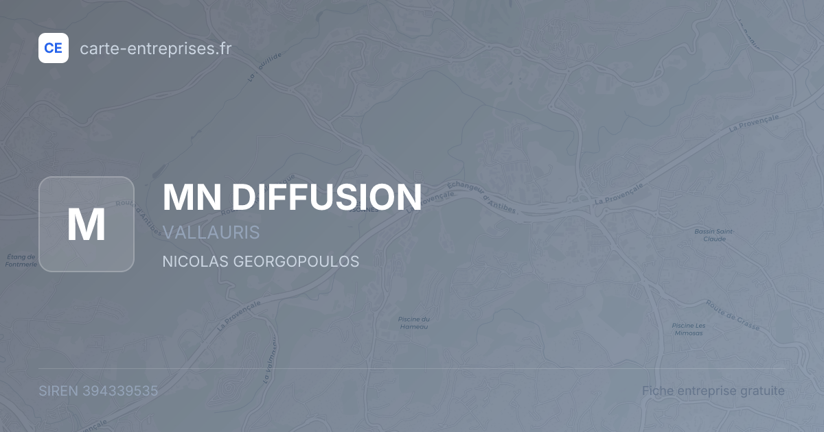 MN DIFFUSION — 394339535 — fiche entreprise