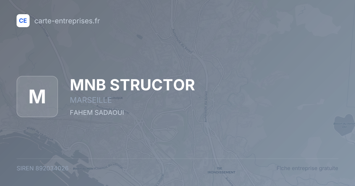 MNB STRUCTOR — 892034026 — fiche entreprise