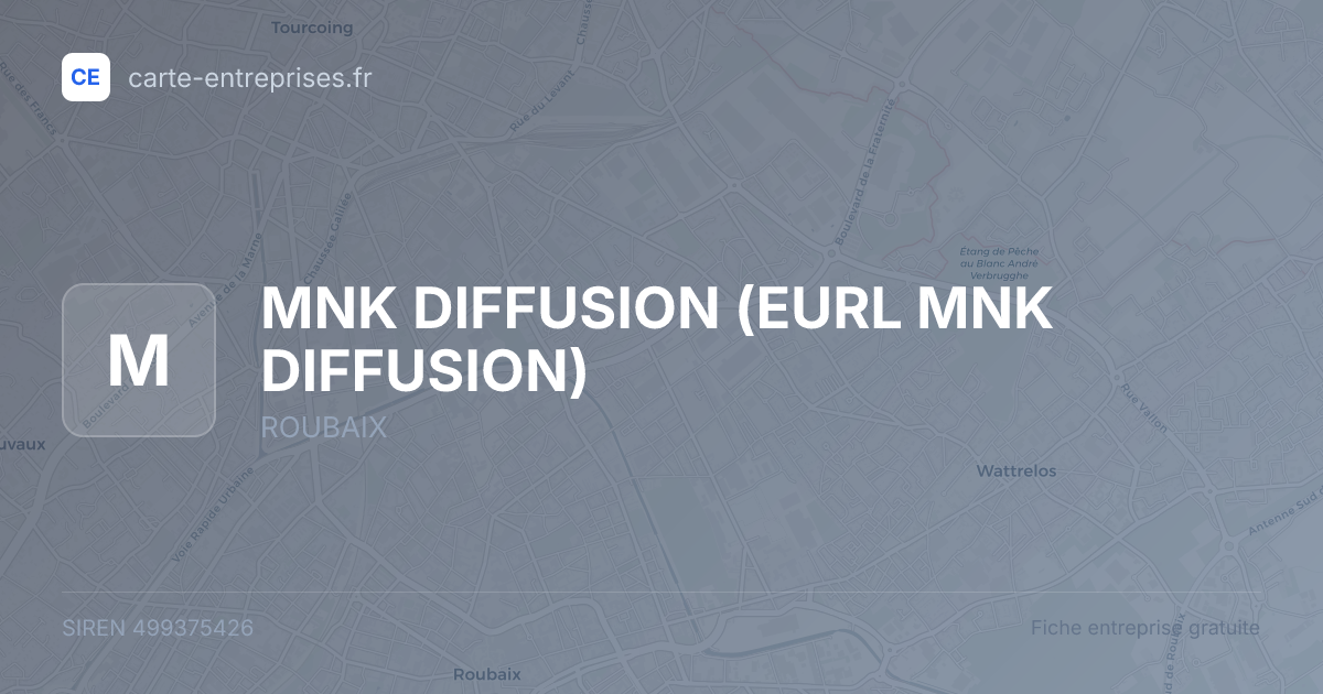 MNK DIFFUSION (EURL MNK DIFFUSION) — 499375426 — fiche entreprise