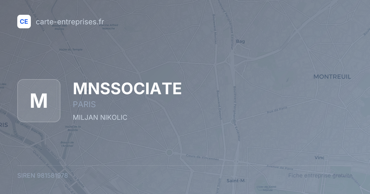 MNSSOCIATE — 981581978 — fiche entreprise