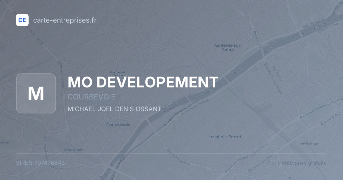 MO DEVELOPEMENT — 797476843 — fiche entreprise