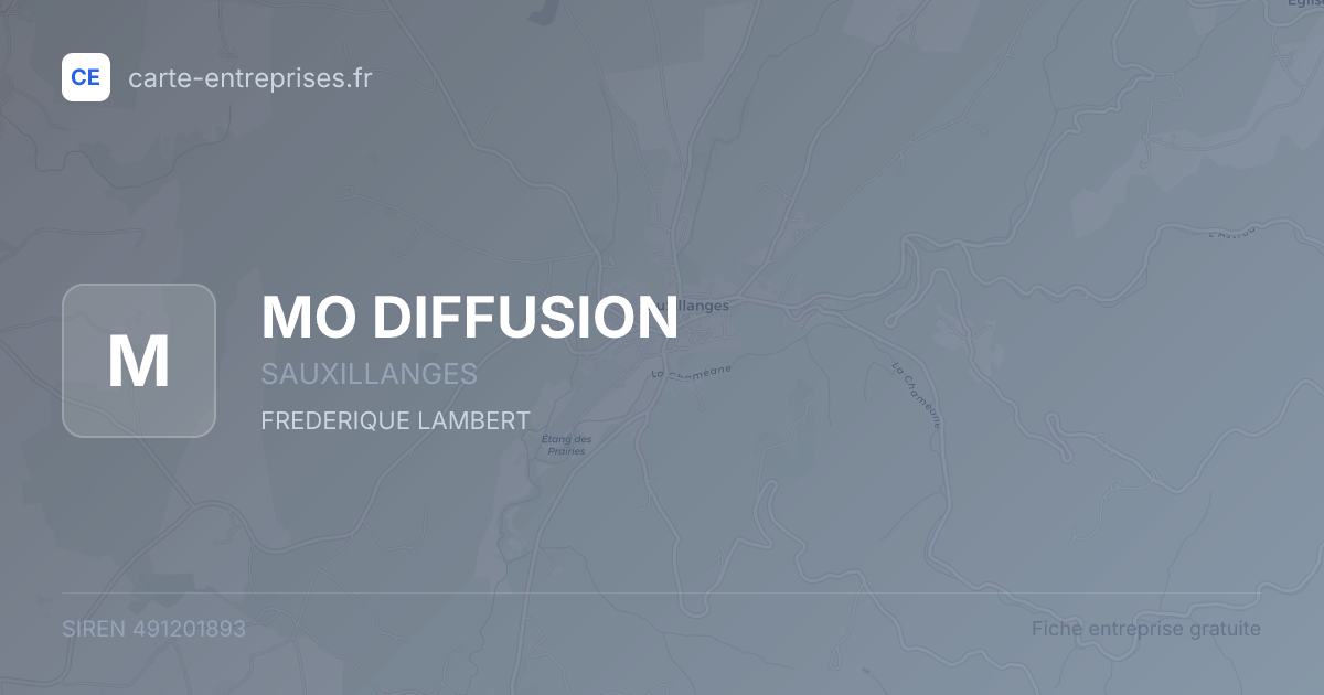 MO DIFFUSION — 491201893 — fiche entreprise