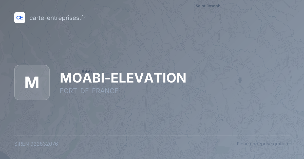 MOABI-ELEVATION — 922832076 — fiche entreprise