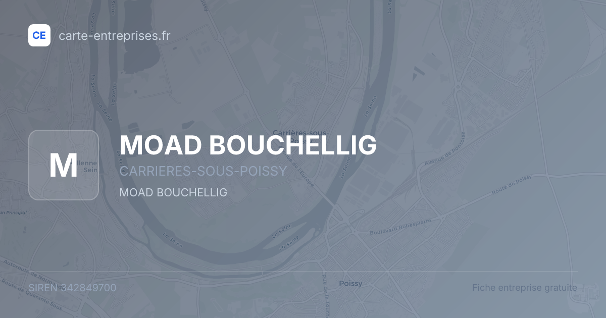 MOAD BOUCHELLIG — 342849700 — fiche entreprise
