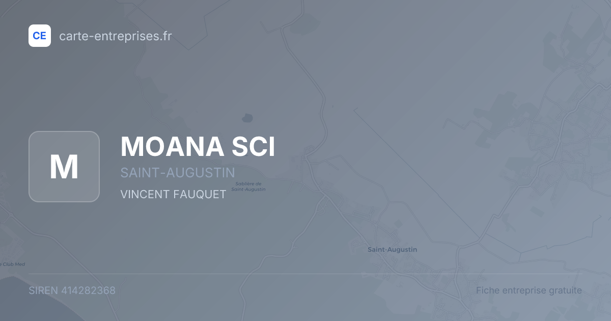 MOANA SCI — 414282368 — fiche entreprise