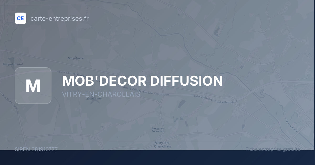 MOB'DECOR DIFFUSION — 381910777 — fiche entreprise