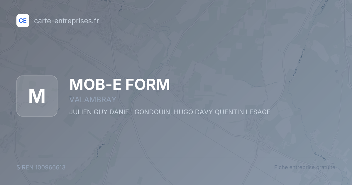 MOB-E FORM — 100966613 — fiche entreprise